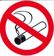 Verboten - Zigarette Rauchen Rund 10 Cm Aufkleber - Forbidden - NO SMOKING Sticker Round ST395 - Scrapbooking