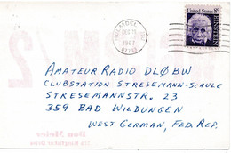 64094 - USA - 1967 - 8￠Einstein EF A Kte HOLMDEL, NJ -> Westdeutschland - Physik