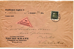 64116 - Schweden - 1948 - 40o. Gustav V EF A NN-Bf KALMAR -> Blackstad - Lettres & Documents