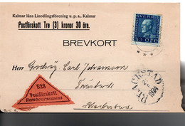 64120 - Schweden - 1924 - 30o. Gustav V EF A NN-OrtsKte BLACKSTADT - Briefe U. Dokumente