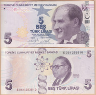 Turkey 5 Lira 2021 P#222e - Turquie