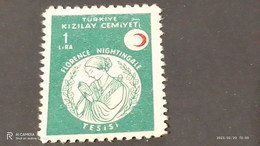 TÜRKEY--YARDIM PULLARI-1950- 60-  KIZILAY CEMİYETİ   1L (*) - Timbres De Bienfaisance