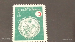 TÜRKEY--YARDIM PULLARI-1950- 60-  KIZILAY CEMİYETİ   1L (*) - Timbres De Bienfaisance