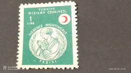 TÜRKEY--YARDIM PULLARI-1950- 60-  KIZILAY CEMİYETİ   1L (*) - Timbres De Bienfaisance