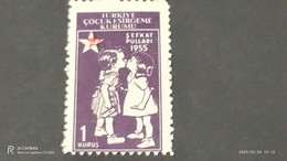 TÜRKEY--YARDIM PULLARI-1950- 60-  ÇOCUK ESİRGEME KURUMU  1K (*) - Timbres De Bienfaisance