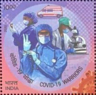 INDIA 2020 Salute To Pandemic / Covid-19 Warriors Rs.10.00 1v STAMP MNH As Per Scan - Primo Soccorso