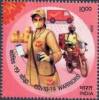 INDIA 2020 Salute To Pandemic / Covid-19 Warriors Rs.10.00 1v STAMP MNH As Per Scan - Primeros Auxilios