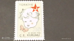 TÜRKEY--YARDIM PULLARI-1950- 60-  ÇOCUK ESİRGEME KURUMU  20K (*) - Timbres De Bienfaisance