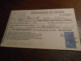 31/04/1956 - JURA - ( LONS LE SAUNIER) - QUITTANCE DE LOYER Avec Timbre FISCAL N° 148  Cote=4,00 Eur !!! ++4 Photos - Lettres & Documents