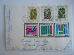 Portugal Lettre Cover 1981 Productivité Tableaux De Statistiques Campagne Stimulation Culturelle Yv 1176-1178 1252-1254 - Lettres & Documents