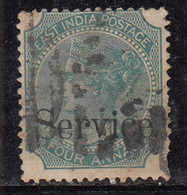 4a Service, British East India Used, 1867 Issue, Four Annas - 1858-79 Compagnie Des Indes & Gouvernement De La Reine