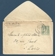 Enveloppe Entier Postal - Sage - Sans Date - Bigewerkte Envelop  (voor 1995)