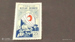 TÜRKEY--YARDIM PULLARI-1940- 50-  KIZILAY DERNEĞİ 25K(*) - Timbres De Bienfaisance