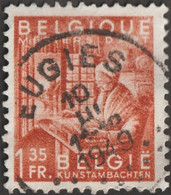 Belgique 1948 COB / Y&T 762. 1.35 F Dentelière, Oblitéré Eugies - 1948 Export