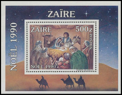 BL68**(1419) - Noël / Kerstmis / Weihnachten / Christmas - 1990 - ZAÏRE - Quadri