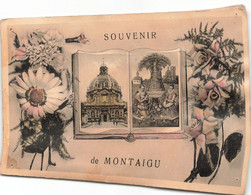 Carte Système - Souvenir De Montaigu - Colorisé - Fleurs -  - Carte Postale Ancienne - Móviles (animadas)