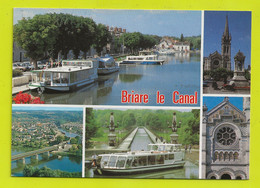 45 BRIARE LE CANAL Port De Plaisance Vue Aérienne Du Pont Canal Bateaux VOIR DOS - Briare