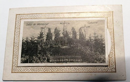 Carte Système - Salut De Moresmet - Le Calvaire - 14 Vues - Dorure - Oblitéré Moresmet 1923 - Carte Postale Ancienne - Dreh- Und Zugkarten