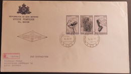 SAN MARINO 1977 RACCOMANDATA FDC NATALE - Used Stamps