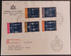 SAN MARINO 1977 RACCOMANDATA FDC AEROPLANI - Used Stamps