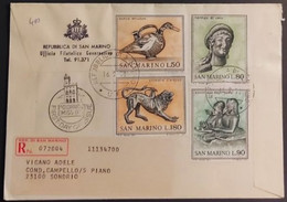 SAN MARINO 1971 RACCOMANDATA FDC ARTE ETRUSCA - Used Stamps