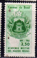 BRAZIL BRASIL BRASILE BRÉSIL 1961 AGULHAS NEGRAS MILITARY ACADEMY ARMS 2.50cr USATO USED OBLITERE' - Oblitérés