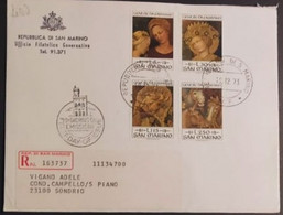 SAN MARINO 1973 RACCOMANDATA FDC GENTILE DA FABRIANO - Usati