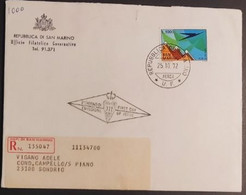 SAN MARINO 1972 RACCOMANDATA FDC POSTA AEREA - Usados