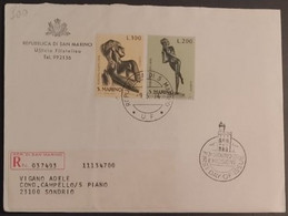 SAN MARINO 1972 RACCOMANDATA FDC EUROP4 - Oblitérés