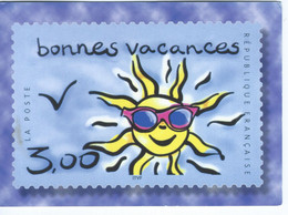 CPM - BONNES VAVANCES   - En Forme De Timbre - Tbe - Poste & Facteurs