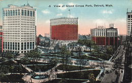 Usa - Detroit - View Of Grand Circus Park - Edit. United News Co - Colorisé - Carte Postale Ancienne - Detroit