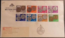 SAN MARINO 1972 RACCOMANDATA FDC MONETE DI SAN MARINO - Usati