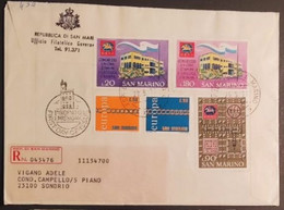 SAN MARINO 1971 RACCOMANDATA FDC EUROPA+CONGRESSO UNIONE STAMPA - Gebraucht