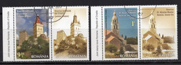 ROMANIA 2014: JOINT ISSUE WITH CROATIA - CHURCHES Used 2 Stamps Set + Vignettes  - Registered Shipping! - Used Stamps