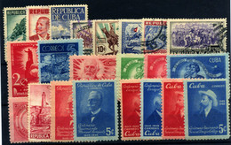 Cuba Nº 303*, 304/9 Usados, 312/13C*, 317/8*/(*), 321/2**, 327/30*. Año 1948/50 - Nuevos