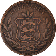 Monnaie, Guernesey, 8 Doubles, 1868, Heaton, Birmingham, TTB, Bronze, KM:7 - Guernesey