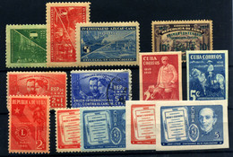 Cuba Nº 236/8*, 254/6*/usados, 260/1*, 263/5*/**. Año 1937/40 - Unused Stamps