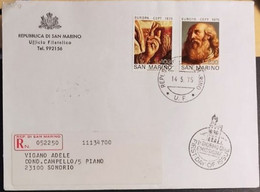 SAN MARINO 1975 RACCOMANDATA FDC  EUROPA - Gebruikt