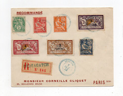 !!! DEDEAGH, LETTRE RECOMMANDEE DE 1913 POUR PARIS - Storia Postale