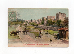 !!! TYPE BLANC DU LEVANT SUR CPA CACHET CORRESP D'ARMEES CONSTANTINOPLE DE 1905 - Briefe U. Dokumente