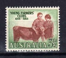 AUSTRALIE Australia 1953 Vache Fermiers Yv 202 MNH ** - Neufs