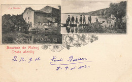 Souvenir De Malroy , Poste Antilly * 1901 * Gruss * Le Moulin , Minoterie * Enfants Villageois - Autres & Non Classés