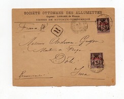 !!!  LETTRE RECOMMANDEE DE CONSTANTINOPLE DE 1896 POUR DOLE - Cartas & Documentos