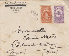 Enveloppe   ETHIOPIE   ADDIS  - ABBEBA   Pour   MONTAGNEY   1932 - Etiopia