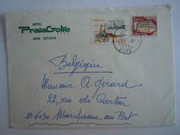 Portugal Lettre Cover Hotel Praia Golfe 1981 Série Courante Vues Monuments 1222 Outils De Maçons Et Chantier Yv 1372 - Storia Postale