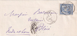 France Marcophilie - Département De L'Indre Et Loire - Tours - Lettre Type Sage - 1877-1920: Semi-Moderne