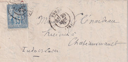 France Marcophilie - Département De L'Indre Et Loire - Tours - Lettre Type Sage - 1877-1920: Semi Modern Period