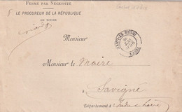 France Marcophilie - Département De L'Indre Et Loire - Tours - Lettre En Franchise - 1877-1920: Semi Modern Period