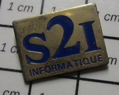 812e Pin's Pins / Beau Et Rare / INFORMATIQUE / S2I INFORMATIQUE - Informatique