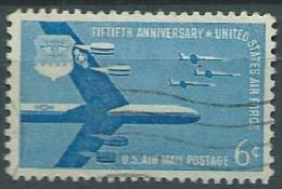 VERINIGTE STAATEN ETATS UNIS USA 1957 AIRMAIL Air FORCE  1957  6c USED  SC C49 MI 717 SG PA48 YT A1097 - 2a. 1941-1960 Used